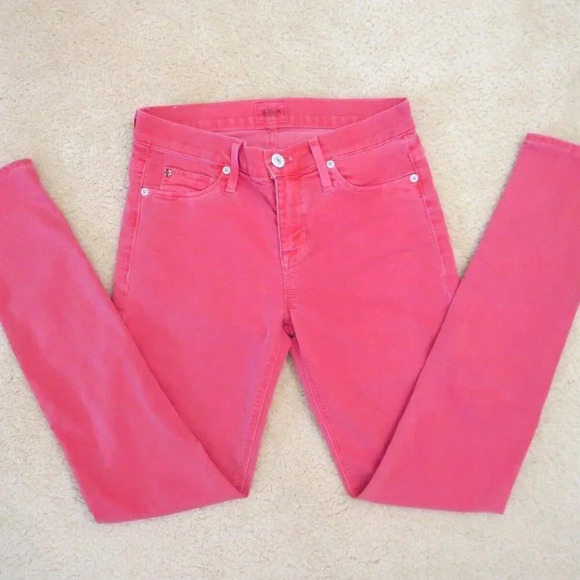 Hudson Skinny Jean Jeggings Size 26 Mid-Rise Red - Picture 2 of 10